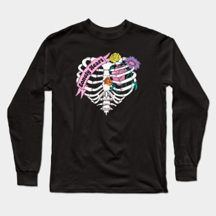 Lonely Heart Skeleton Heart Anti Love Anti Valentines Day Long Sleeve T-Shirt